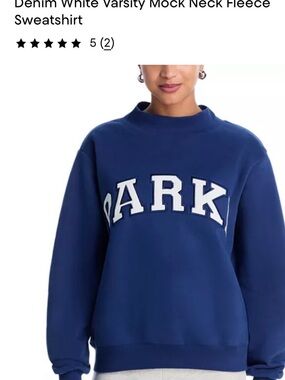 Parke Fleece Mock Neck Sweatshirt - Navy Blue